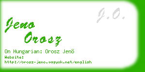 jeno orosz business card